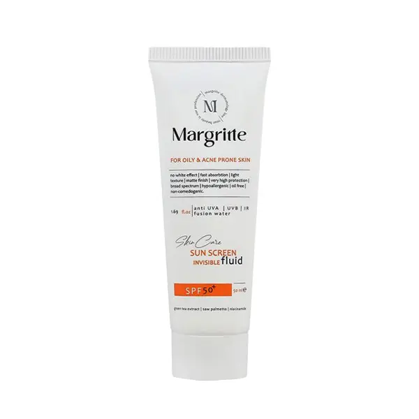 فلوئید ضد آفتاب مارگریت SPF 50 مناسب پوست چرب و مستعد آکنه فلوئید ضد آفتاب مارگریت SPF 50 مناسب پوست چرب و مستعد آکنه