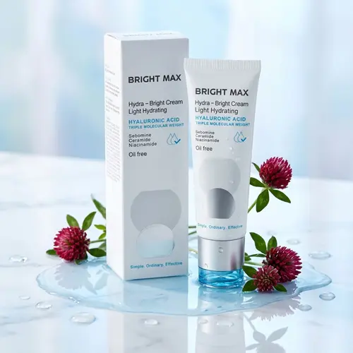 کرم مرطوب کننده و آبرسان لایت برایت مکس مدل Hydra Bright مناسب پوست های چرب و مختلط