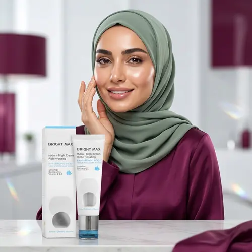 تاثیر استفاده از کرم آبرسان ریچ برایت مکس در درخشش و رفع خشکی پوست صورت
