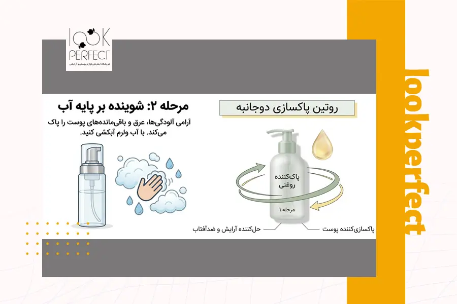 پاکسازی دو مرحله ای پوست