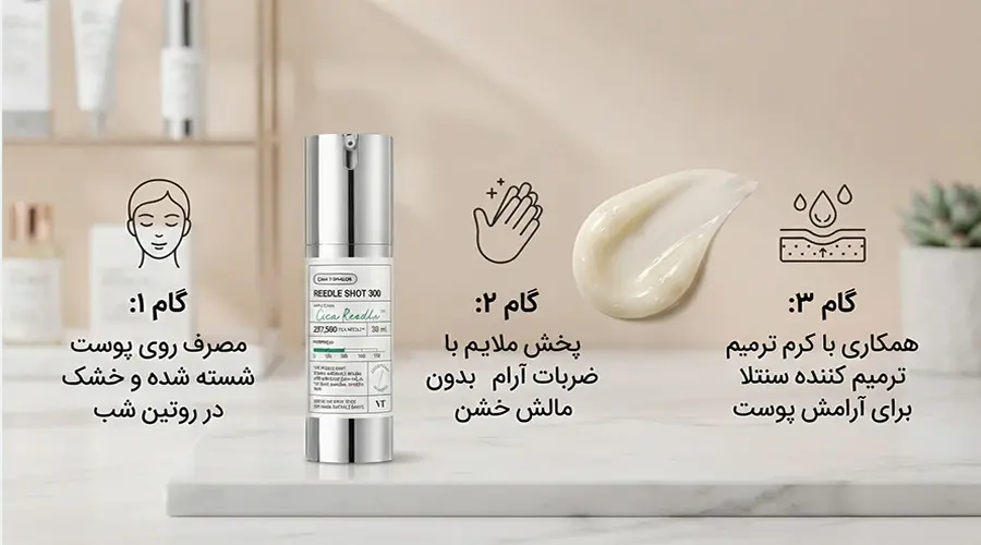 راهنمای گام به گام و نحوه استفاده صحیح از سرم ریدل شات در روتین شب